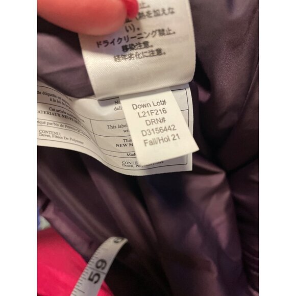 Eddie Bauer Purple Microlight Down Parka Hooded Long Puffy Sz XL - Picture 8 of 12